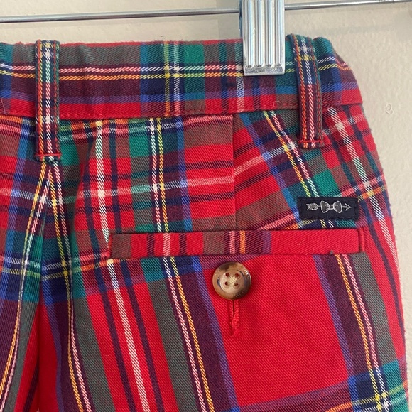 Brown Bowne & Co Tybee Tartan Palmetto Red Christmas Plaid Print Pants Boys Sz 4 - Picture 5 of 8